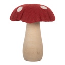 Fungo in Feltro Rosso Marrone 12x12x15 cm