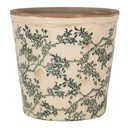 Pot de fleurs d'intérieur Beige Vert Ø 17x16 cm