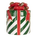 Decoration Present Green Red Ø 21x25 cm