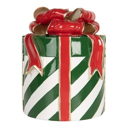 [6PR5764] Décoration Cadeau Vert Rouge Ø 21x25 cm