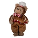 Decoration bear Brown Red 22x16x43 cm
