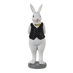 [6PR3587] Image de décoration Lapin Noir, Blanc 5x5x15 cm