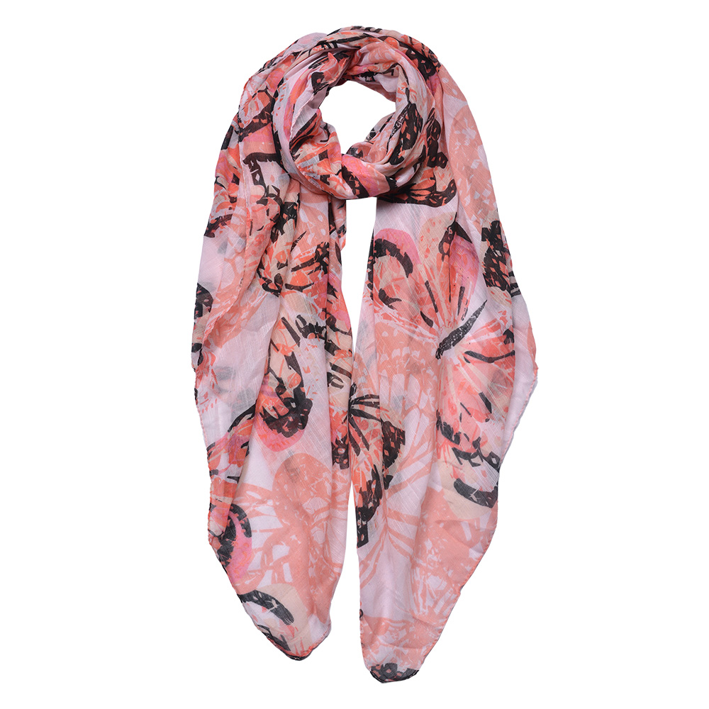 Foulard Donna Stampato Rosa 90x180 cm