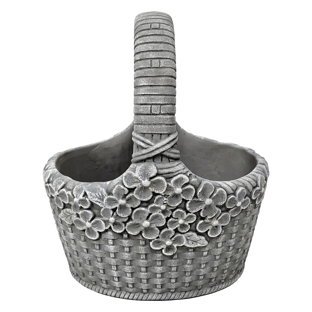 Flower Pot Grey 19x15x23 cm