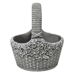 [6TE0594] Flower Pot Grey 19x15x23 cm