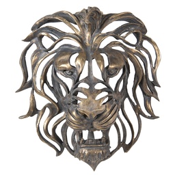 [6PR2811] Statua Decorativa Leone Marrone 42x23x46 cm