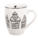 Tasse Beige Noir 12x8x10 cm / 350 ml
