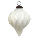 Christmas Bauble White Ø 8x10 cm