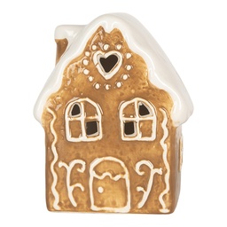 [6CE2339] Decorazione casa con LED Marrone Bianco 8x6x11 cm