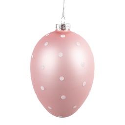 [6GL4469] Decorazione pendente uovo Rosa Ø 10x16 cm