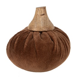 [65421] Décoration Citrouille Marron Ø 9x8 cm
