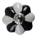 Poignée de porte Noir Blanc Ø 4x3 cm / S5 cm