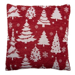 [KG023.153] Coussin rempli Rouge Blanc 44x44x4 cm