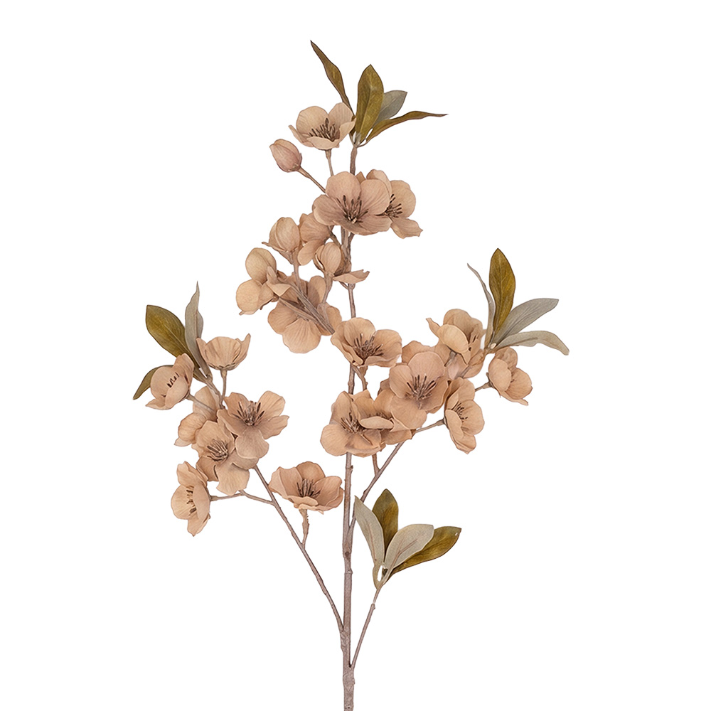 Branche décorative avec fleurs Beige 90 cm