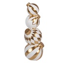 Decorazione Palla di natale Bianco Color oro Ø 15x41 cm