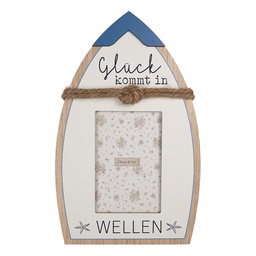 [2F1225] Bilderrahmen Weiß Blau 20x2x32 cm / 10x15 cm
