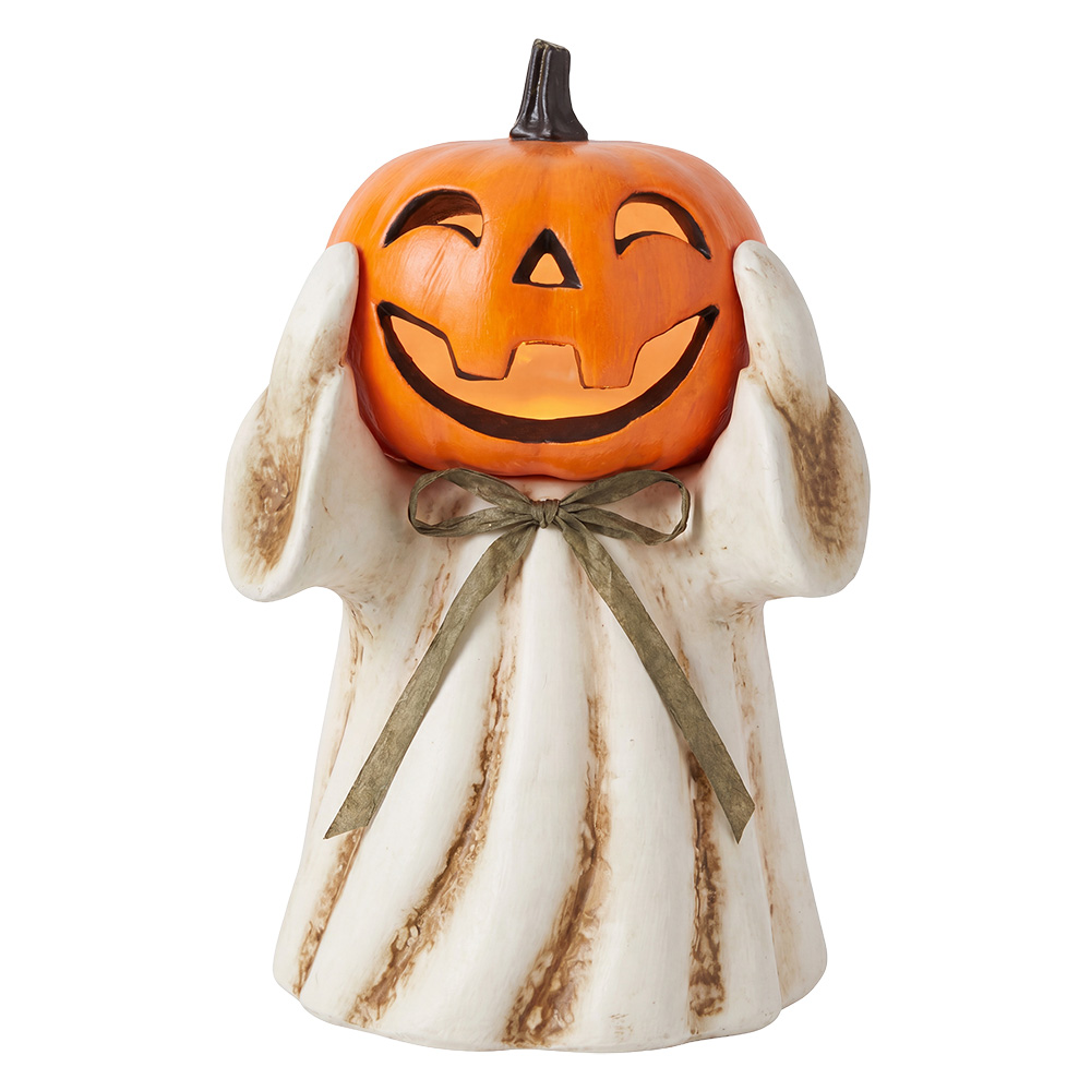 Decorazione Fantasma Bianco Arancio 16x13x25 cm