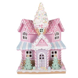 [6PR6242] Decoratie huis met LED 21x14x28 cm / 2xAAA