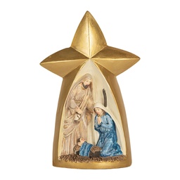 [6PR5893] Décoration de Groupe de Noël Couleur or Marron 14x6x21 cm