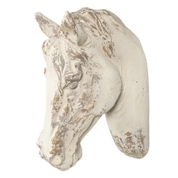 [6PR3052] Wanddeko Pferd Weiß 32x16x45 cm