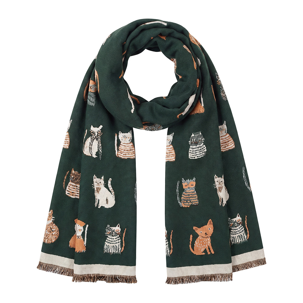 Scarf Women Green 65x180 cm