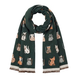 [JZSC0894GR] Scarf Women Green 65x180 cm
