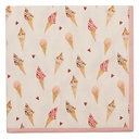 Clayre & Eef Tovaglioli Carta set di 20 33x33 cm (20) Beige Rosa Carta Gelato