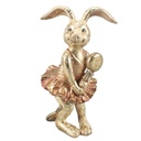 Image de décoration Lapin Beige Rose 8x6x14 cm