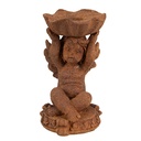 Bougeoir ange Marron 7x7x12 cm