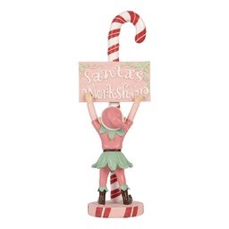 [6PR6356] Decoration elf Pink Beige 11x8x30 cm
