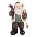Christmas Decoration Santa Claus Green Brown 15x11x25 cm