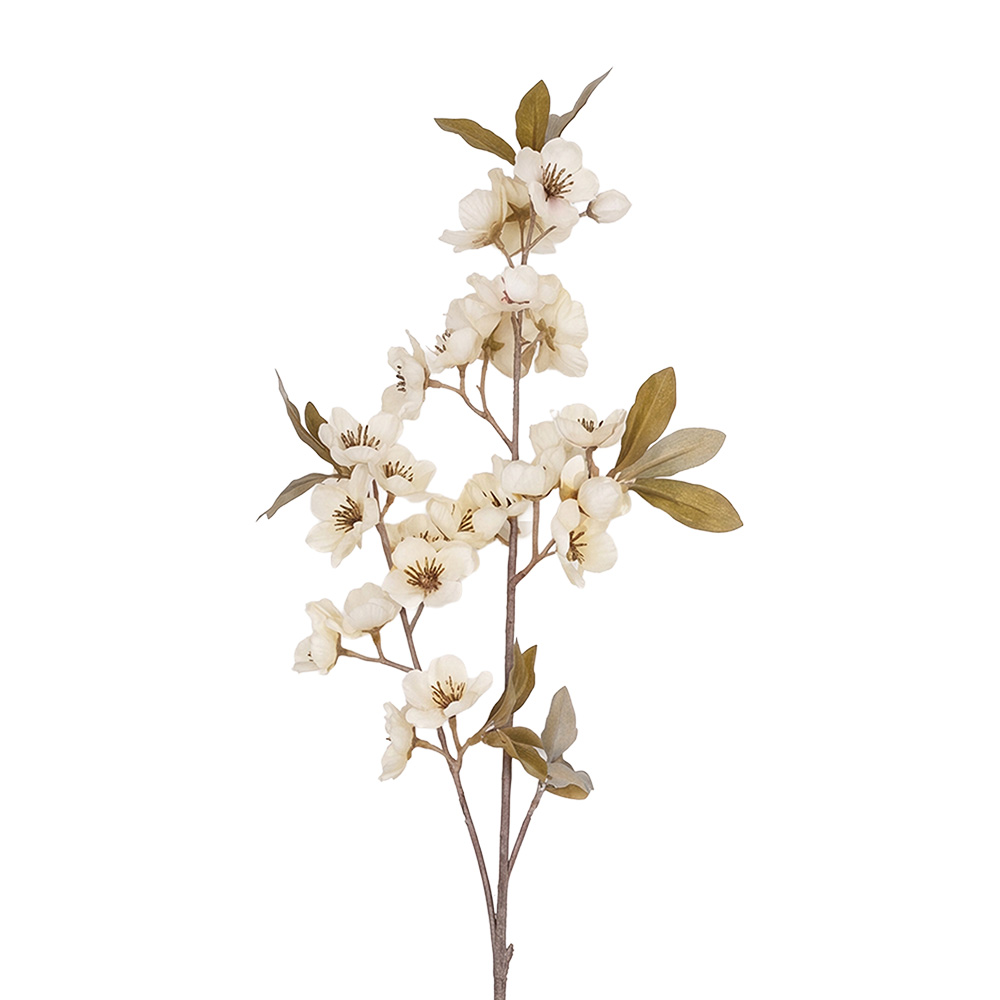 Decorazione ramo con fiori Bianco 90 cm