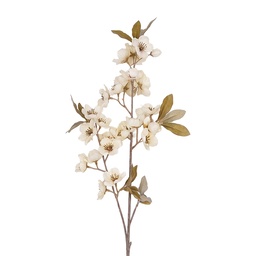 [5PL0308W] Decoratie tak met bloemen 90 cm