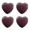 Türknopf 4-er Set Violett Ø 4x3/6 cm