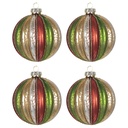 Set de boules de Noël (4) Multicouleur Ø 8x8 cm