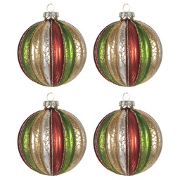 [6GL2737] Doos kerstballen Ø 8x8 cm (set 4)