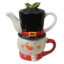Teiera Tea for One Bianco Nero 19x11x21 cm / 525 ml / 425 ml