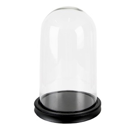 [6GL3370] Cloche en Verre Noir Ø 18x28 cm