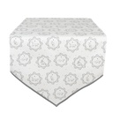 Chemin de table Blanc Gris 50x160 cm