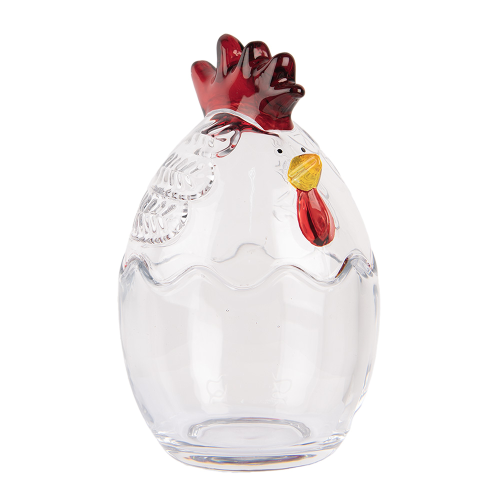 Clayre & Eef Glazen potje Kip Ø 10x17 cm Transparant Glas