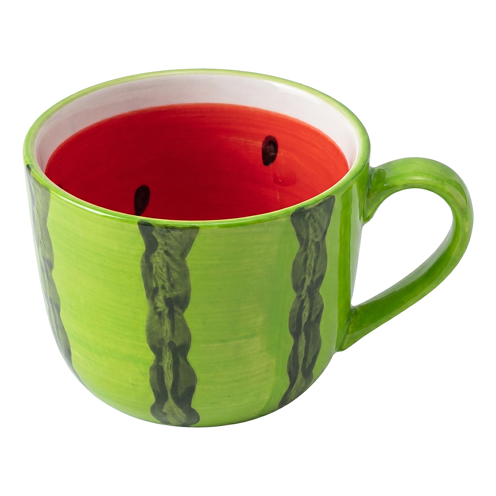 Mug Vert Rouge 11x8x8 cm