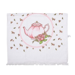 [CT031] Guest Towel White Pink 40x66 cm