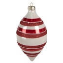 Palla di natale Rosso Bianco Ø 8x15 cm