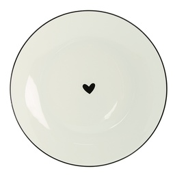 [LBSHDP] Assiette pour le Petit Déjeuner Blanc, Noir Ø 20x2 cm