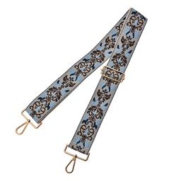 [JZBS0004] Bag strap Beige Blue 5x140 cm