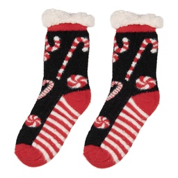 [JZSK0045] Socks Black Red one size