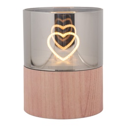 [6CA0007] Waxinelichthouder LED Ø 8x10 cm / 3xAAA