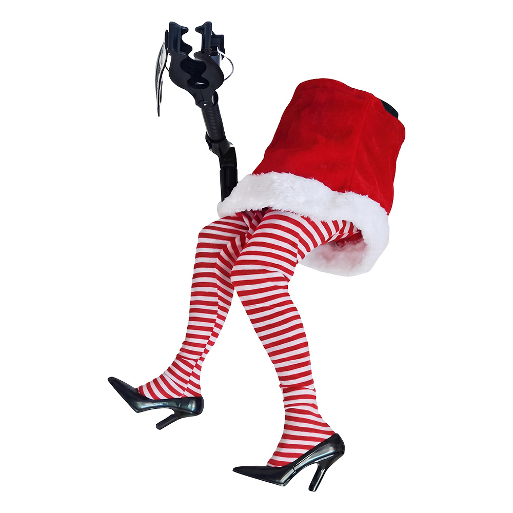 Decoration Elf Legs Red White 15x13x42 cm / 3xAA