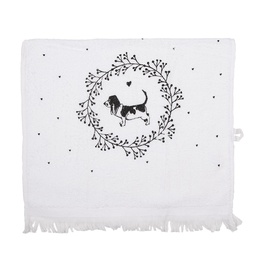 [CTLGD-2] Guest Towel White Black 40x66 cm