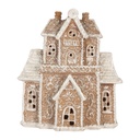 Decorazione Casa con LED Marrone Bianco 18x9x20 cm